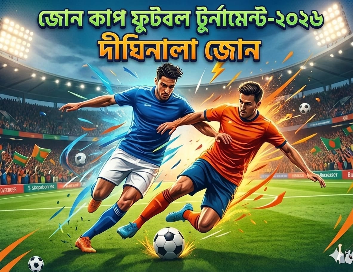 ফুটবলের উন্মাদনায় মুখর দীঘিনালা, কাল থেকে শুরু জোন কাপ