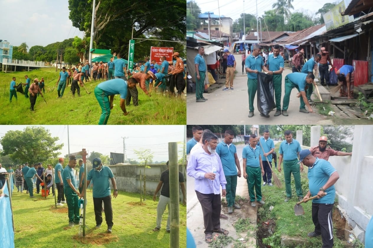 রাঙামাটিতে নানিয়ারচর সেনা জোনের বৃক্ষরোপণ ও পরিচ্ছন্নতা কর্মসূচি
